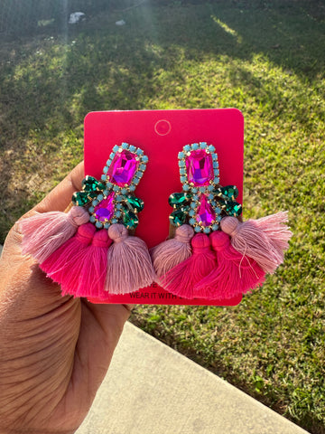 Pink Royal Tassels