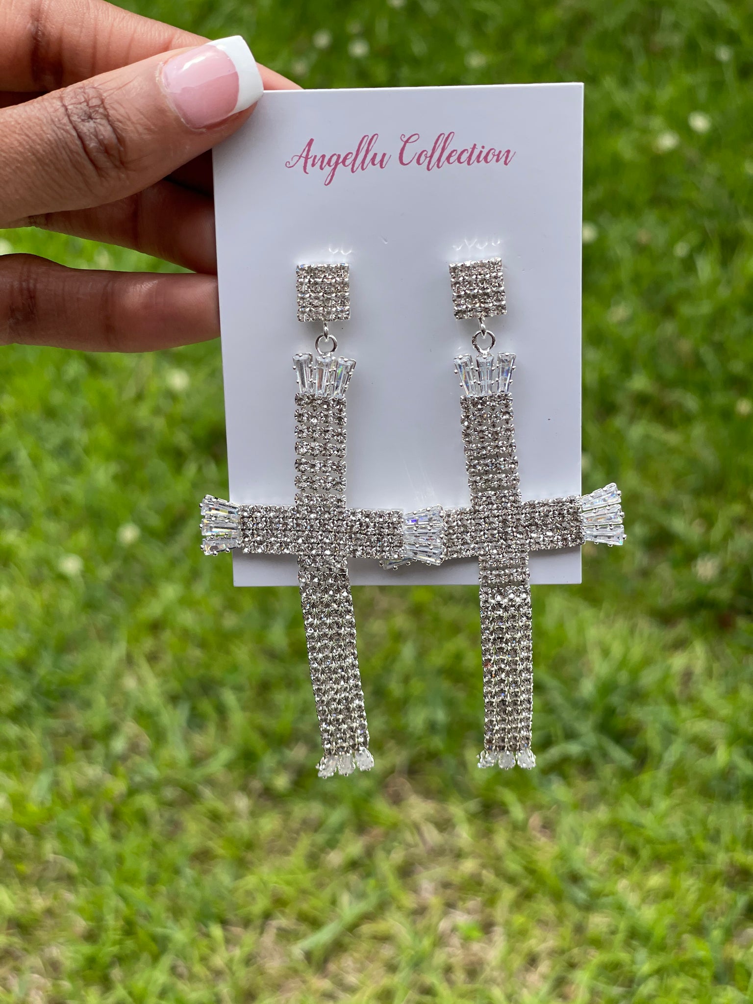 Silver Rhinestone Cross